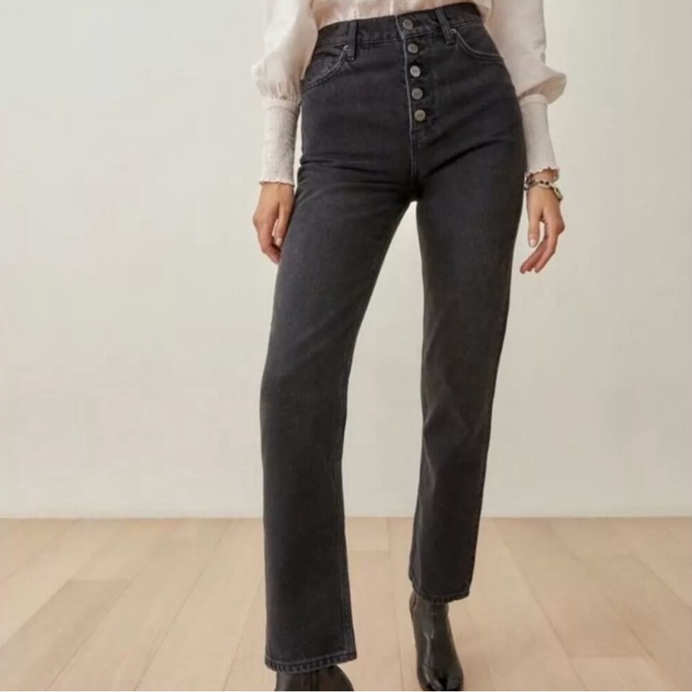 Reformation High Rise Black Jeans